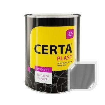Эмаль по металлу ЦЕРТА-ПЛАСТ серая полуглянец 0,8 кг